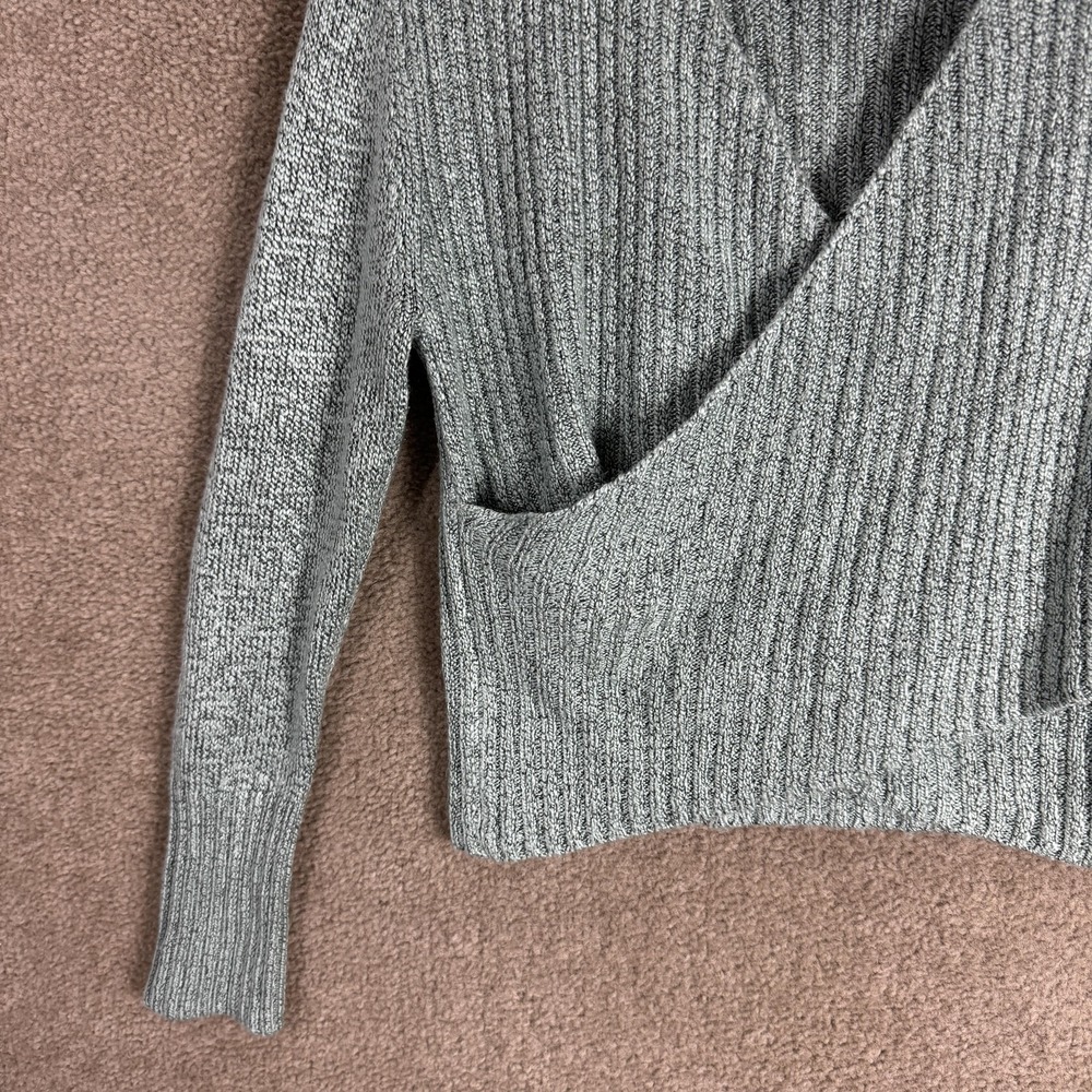 C/MEO Collective‎ Sweater Womens Small Surplice Wrap Ribbed Knit Long Sleeve - Picture 3 of 9